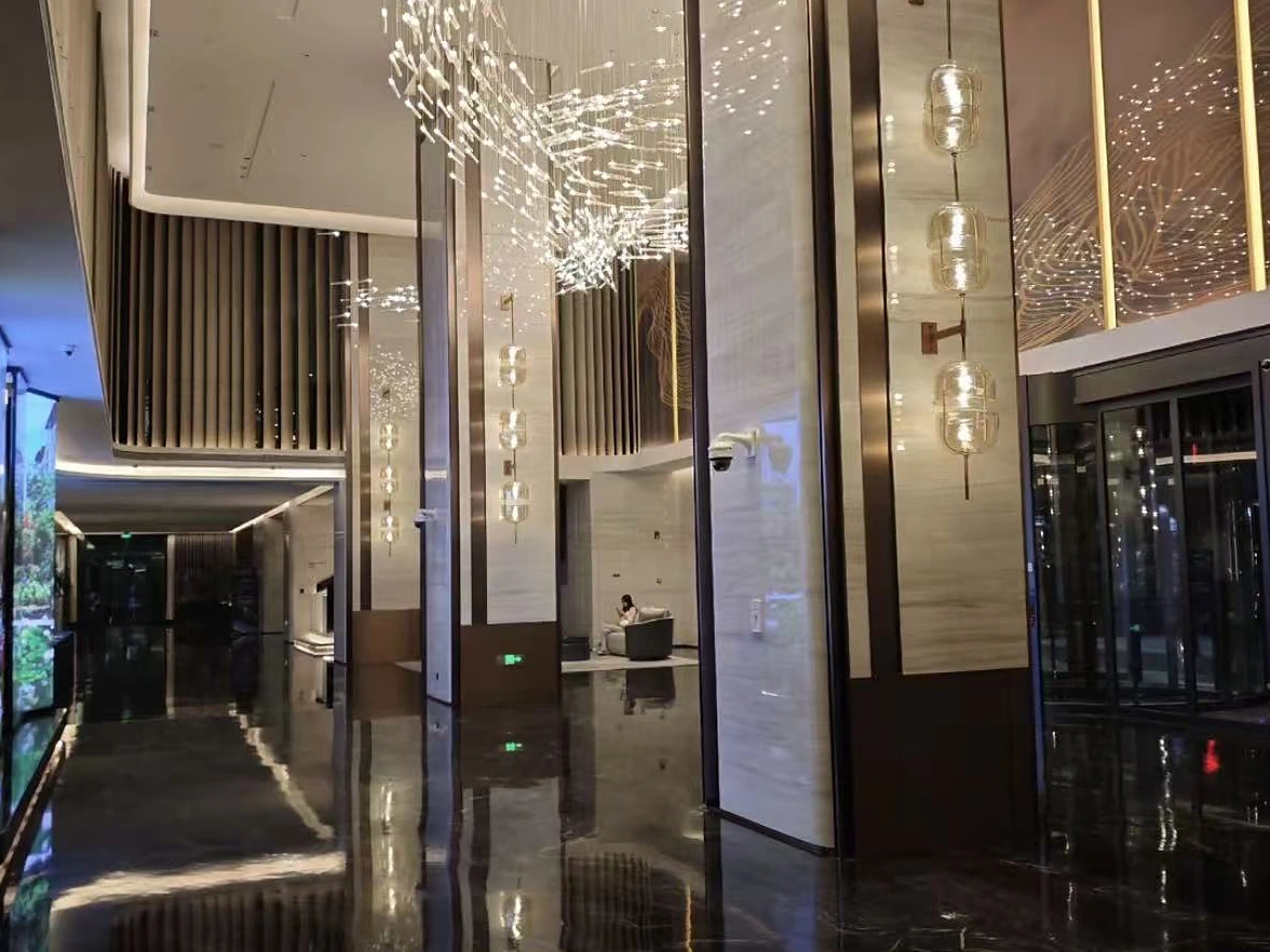 皇冠假日酒店 · 汇金中心二期 A 地块 · 入口公区 · 高墙饰面与门口界面