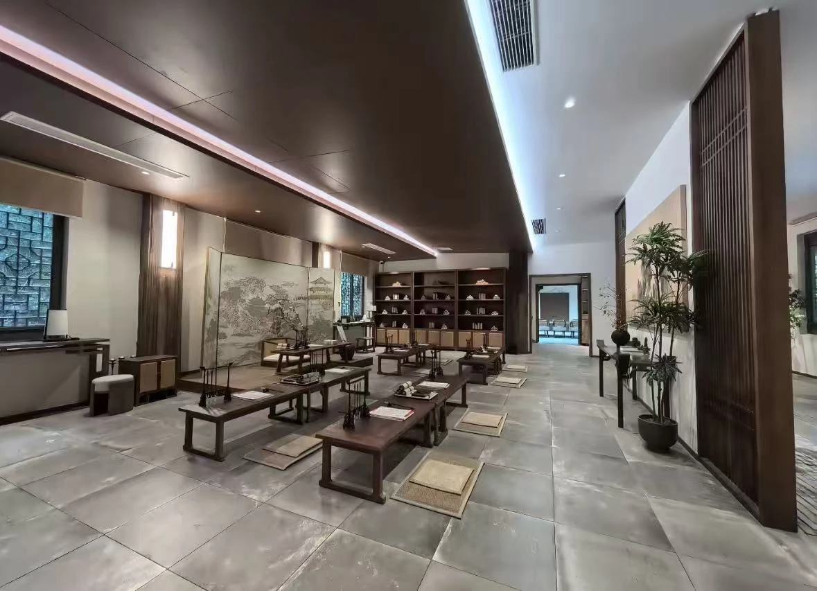 Gezao Mountain Scenic Area Upgrade · Tea lounge · wooden tables, chairs and furnishings